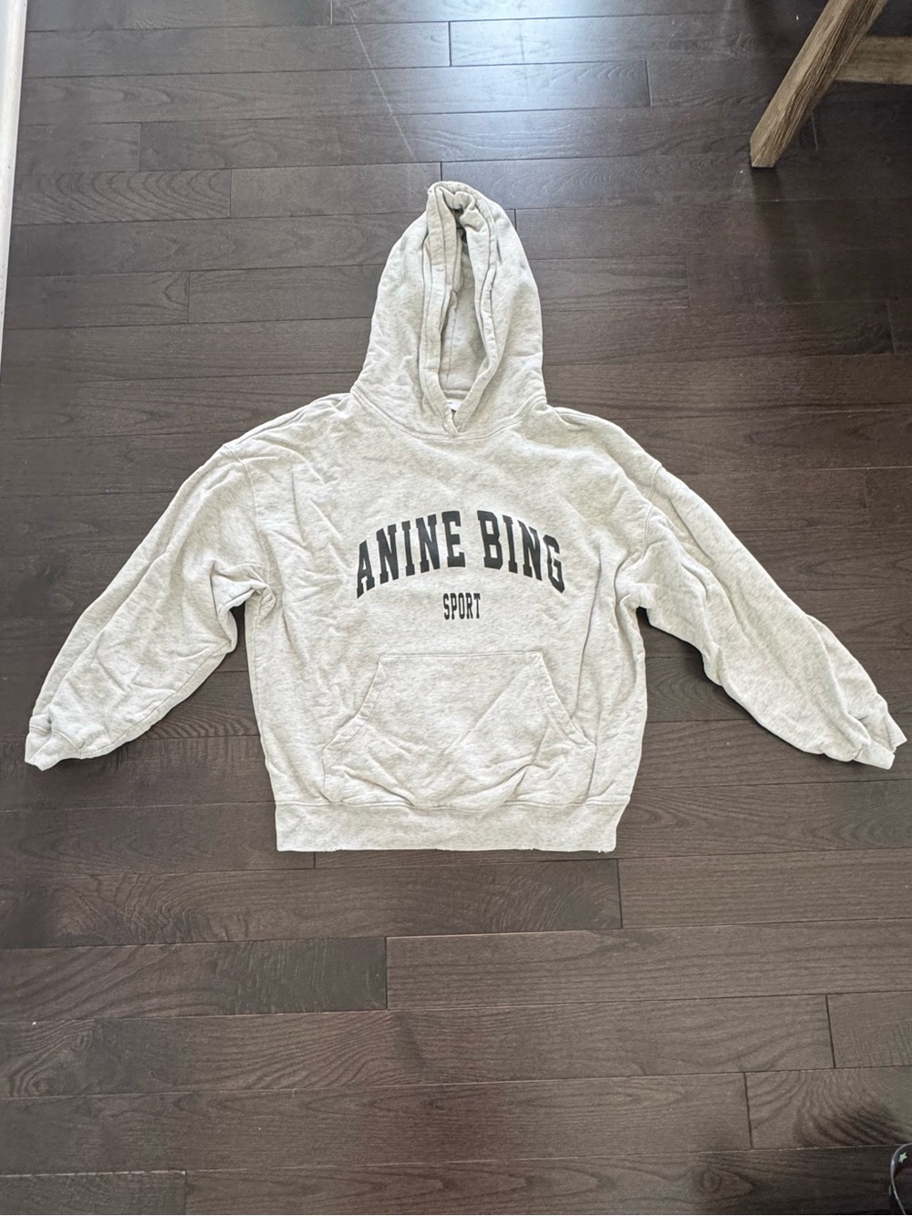 Anine Bing Sport Light Grey Pullover Hoodie